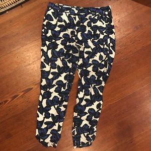 Floral Banana Republic Crop Pants
